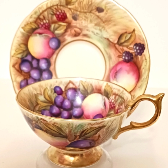 Vintage Aynsley Orchard Bone China Signed N. Brunt / D. Jones - Picture 9 of 9